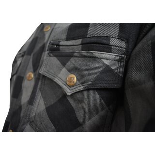 Bores Lumberjack Jacket-Shirt negro / gris para Hombres