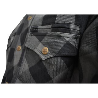 Bores Lumberjack Jacket-Shirt black / grey men 2XL