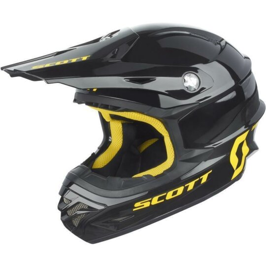 Scott 350 Pro Casco Cross negro / amarillo S