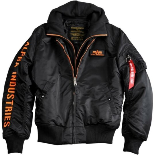 Blouson Bomber Alpha Industries MA-1 D-Tec SE noir / orange