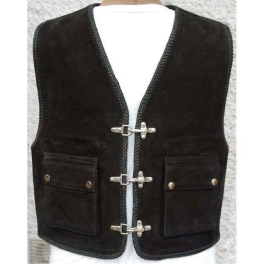 Cha Cha Kutte KAI leather vest nubuck leather with outside pockets