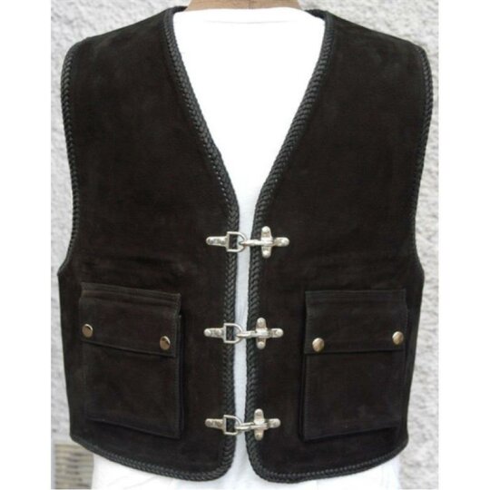 Cha Cha Kutte KAI gilet in pelle nubuck tasche esterne in pelle 60
