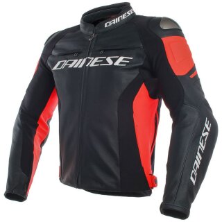 Dainese Racing 3 Leather Jacket black / black / red