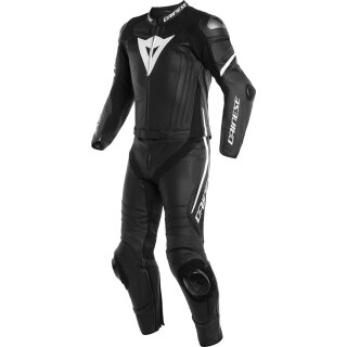 Laguna Seca 4 2pcs leather suit black/black/white 110
