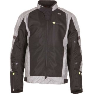 Modeka Breeze giacca in tessuto nero / grigio XL