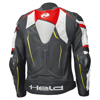 Held Safer II Lederjacke schwarz / weiß / rot 48