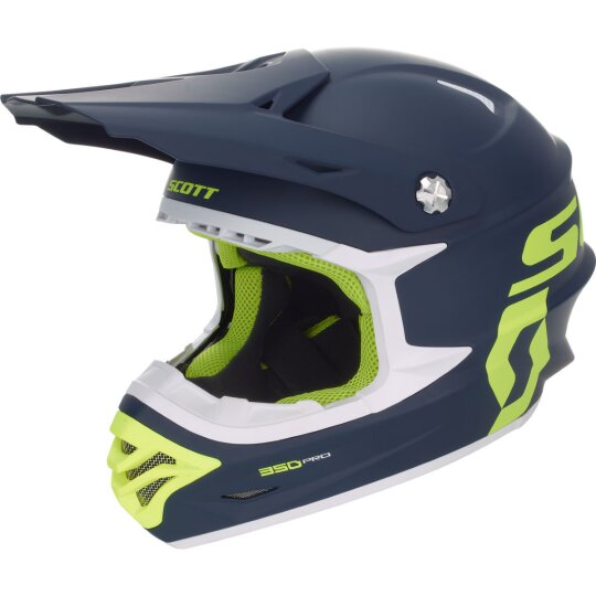 Scott 350 Pro blue / yellow cross helmet S