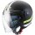 Casque Caberg Uptown Chrono noir mat / blanc-jaune fluo