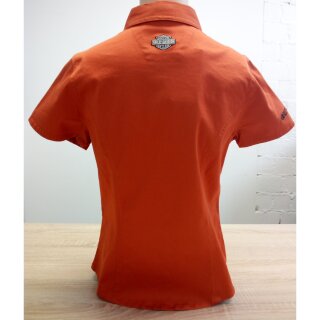 Harley Davidson Stretch Woven Short Sleeve Blouse orange...