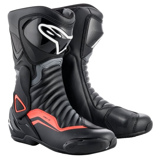 Alpinestars SMX-6 V2 motorcycle boots black /grey/ red 40