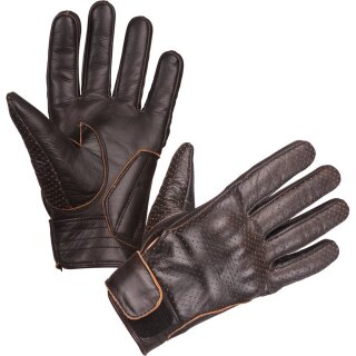 Modeka Hot classic leather glove dark brown