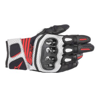 Alpinestars SP X Air Carbon V2, guanti, nero / bianco / rosso L