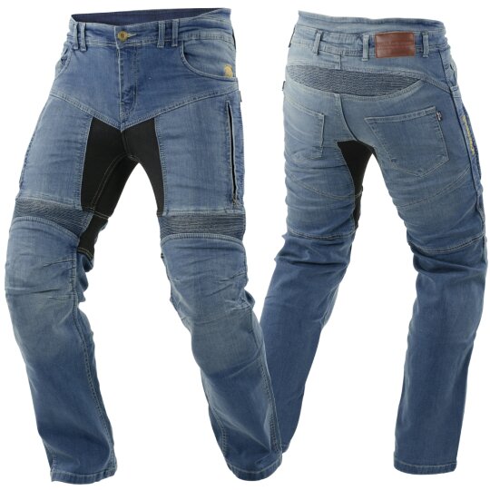 Trilobite Parado Motorrad-Jeans Herren blau kurz 30/30