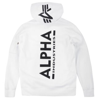 Alpha Industries Back Print Hoody blanc