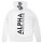 Alpha Industries Back Print Hoody blanco M