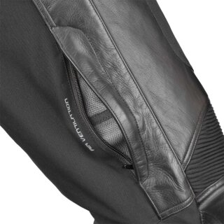 Büse Pantalon Ferno en textile/cuir noir 98 longue
