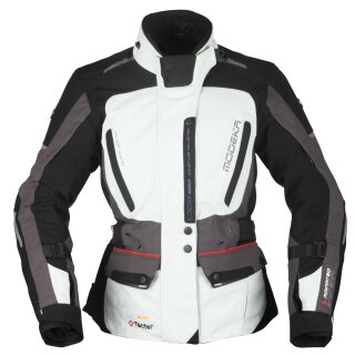 Modeka Viper LT textile jacket lady light grey / dark grey / black 36