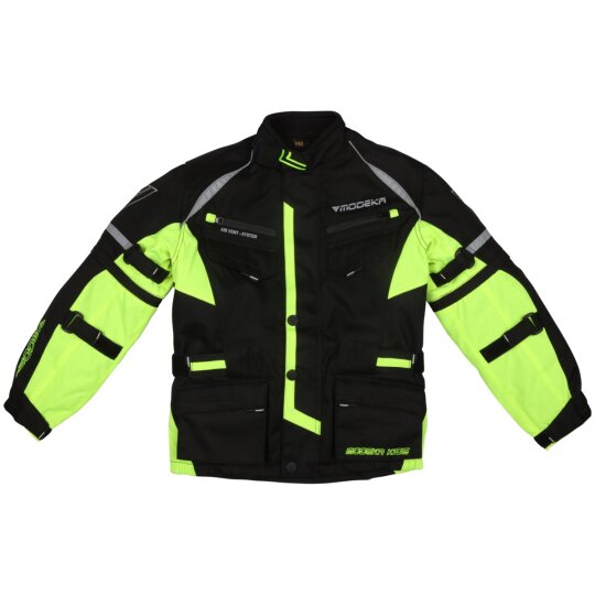 Modeka Tourex II chaqueta textil negro / amarillo Niños 152