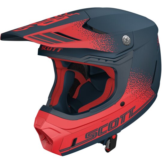 Scott 350 Evo Retro blue / red Cross Helmet L
