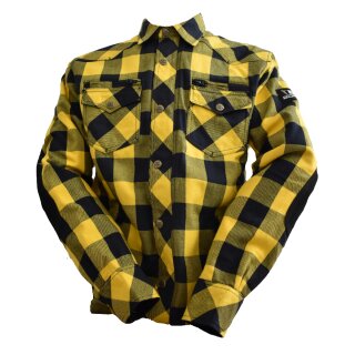 Bores Lumberjack Jacken-Hemd schwarz / gelb Herren M