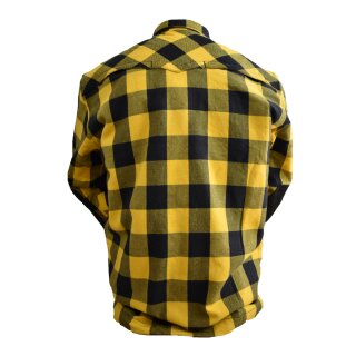 Bores Lumberjack Jacket-Shirt negro / amarillo para Hombres M