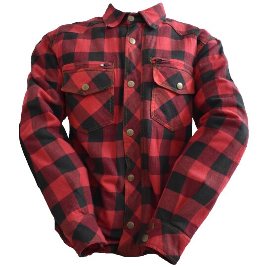 Bores Lumberjack Jacket-Shirt negro / rojo para Hombres S