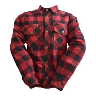 Bores Lumberjack Jacket-Shirt negro / rojo para Hombres 2XL