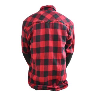 Bores Lumberjack Jacket-Shirt negro / rojo para Hombres 5XL