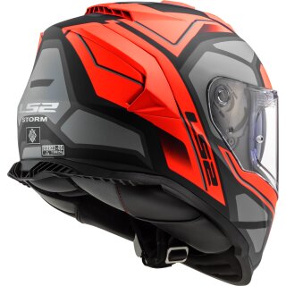 LS2 FF800 Storm Faster Casque intégral rouge-mat titanium