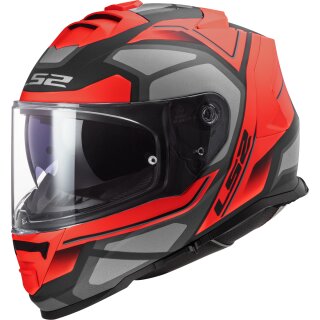 LS2 FF800 Storm casco integrale Faster titanio opaco rosso XS