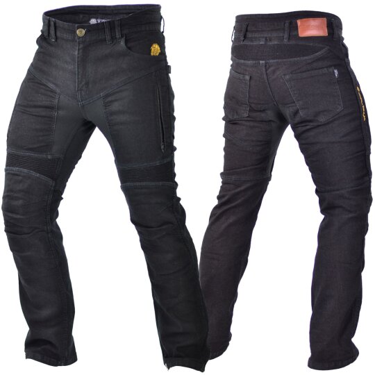 Trilobite Parado Motorrad-Jeans Herren schwarz kurz