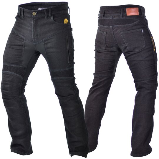 Trilobite Parado jeans moto uomo nero corto 30/30
