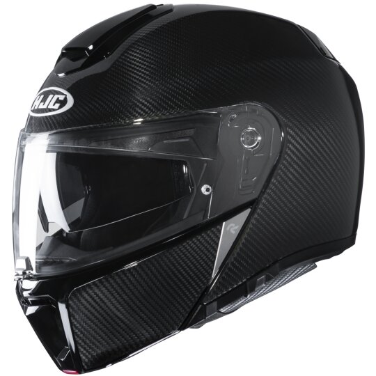 HJC RPHA 90 S Carbon Solid black flip-up helmet XXL