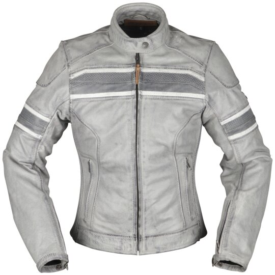 Modeka Iona Lady giacca in pelle grigio chiaro 40