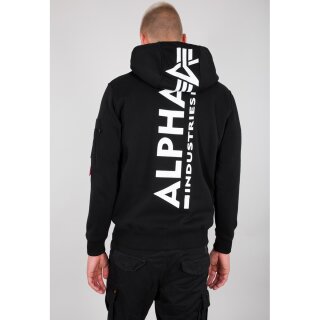 Alpha Industries Back Print Zip Hoody black M