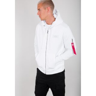 Alpha Industries Back Print Zip Hoody wei&szlig;