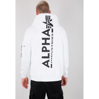 Alpha Industries Back Print Zip Hoody blanc