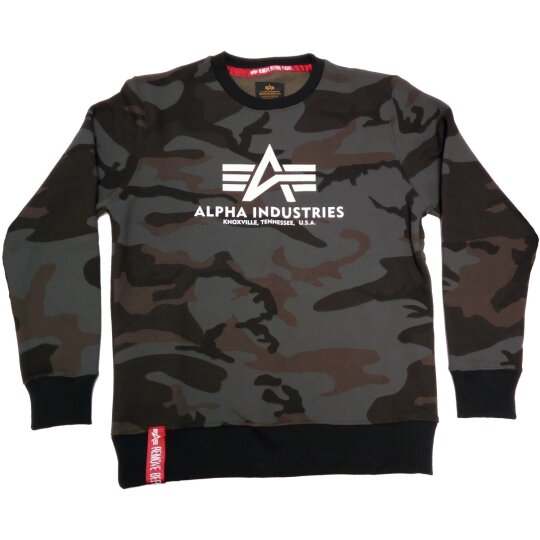 Alpha Industries Basic Sweater camuflaje negro