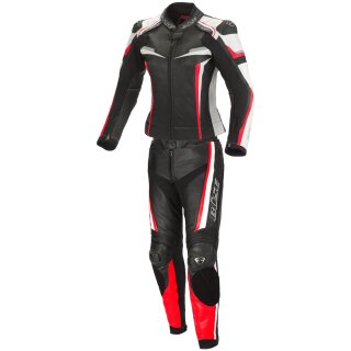 Büse Mille leather suit 2pcs. black/red ladies 36