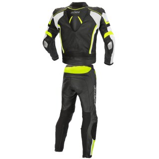 Büse Mille leather suit 2pcs. black/neon-yellow men 54