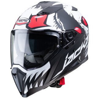Caberg Jackal Darkside full-face-helmet matt-black / white-fluo-red M