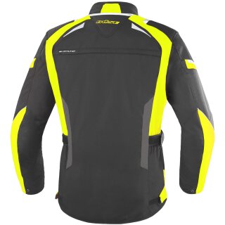 Büse Torino Pro, impermeabile giacca tessile nero / giallo 11XL