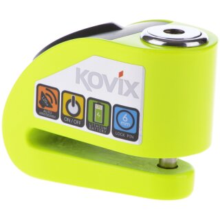 Kovix KD6 Fluo Grün Alarmbremsscheibenschloss