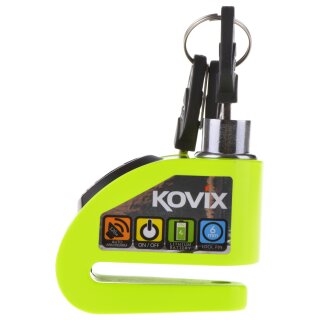 Kovix KD6 Fluo Grün Alarmbremsscheibenschloss
