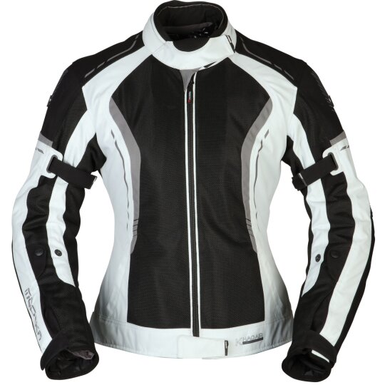 Modeka Khao Air Lady textile jacket women black/light grey 36
