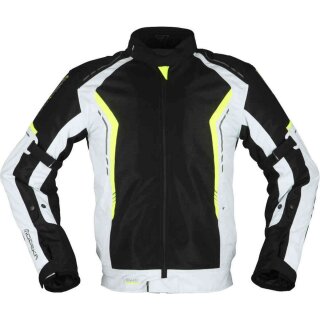 Modeka Khao Air textile jacket black / light grey / yellow