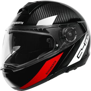 Schuberth C4 Pro Carbon Casque modulable Avio Red 3K