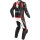 Laguna Seca 4 2 pcs. leather suit black matt / white / fluo-red 48