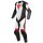 Dainese Laguna Seca 4 2 piezas traje de cuero negro-mate / blanco / rojo-fluido 54
