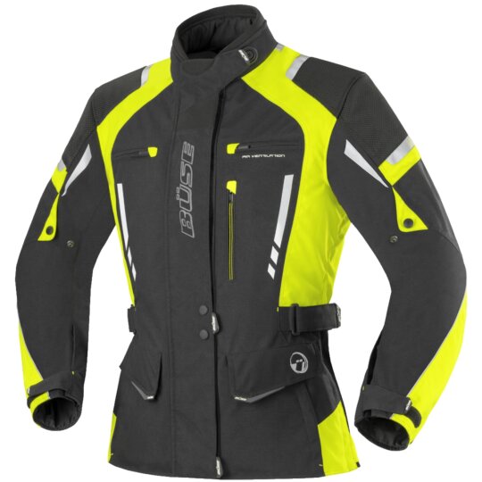 Büse Torino Pro giacca da donna nero / giallo neon 36